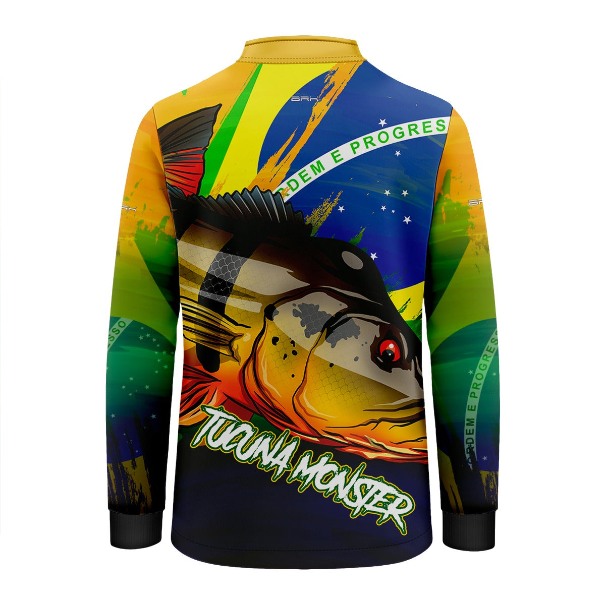 Camisa de Pesca Infantil Brk Tucunaré Açu Brasil com Proteção UV50+