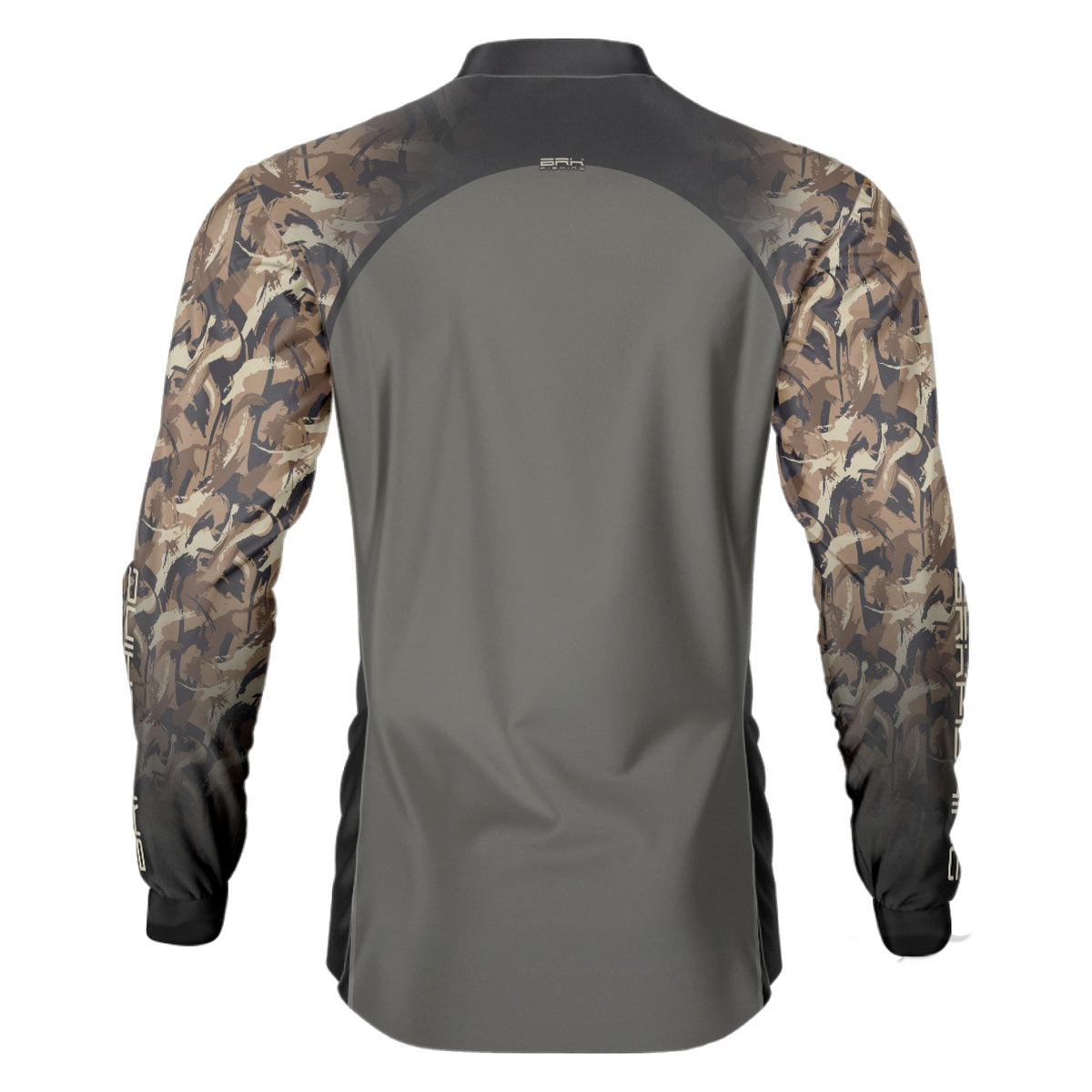Camisa de Pesca Brk Camuflada e Cinza com Proteção UV50+