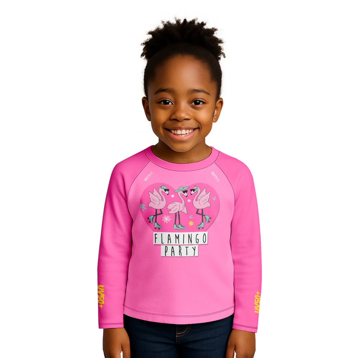 Camisa de Pesca Kids Brk Festa de Flamingos com Proteção UV50