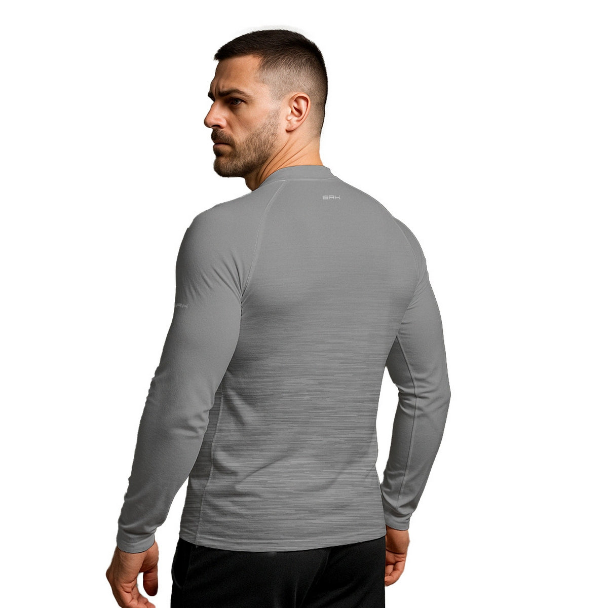 Camisa Segunda Pele Brk Clean Mescla Cinza Claro com Proteção UV50