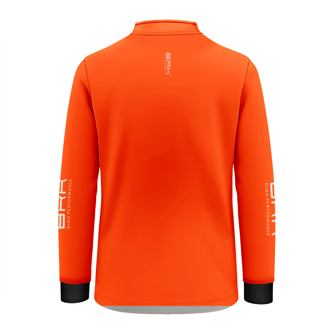 Camisa de Pesca Infantil Brk Básica Laranja com Proteção Solar UV50+