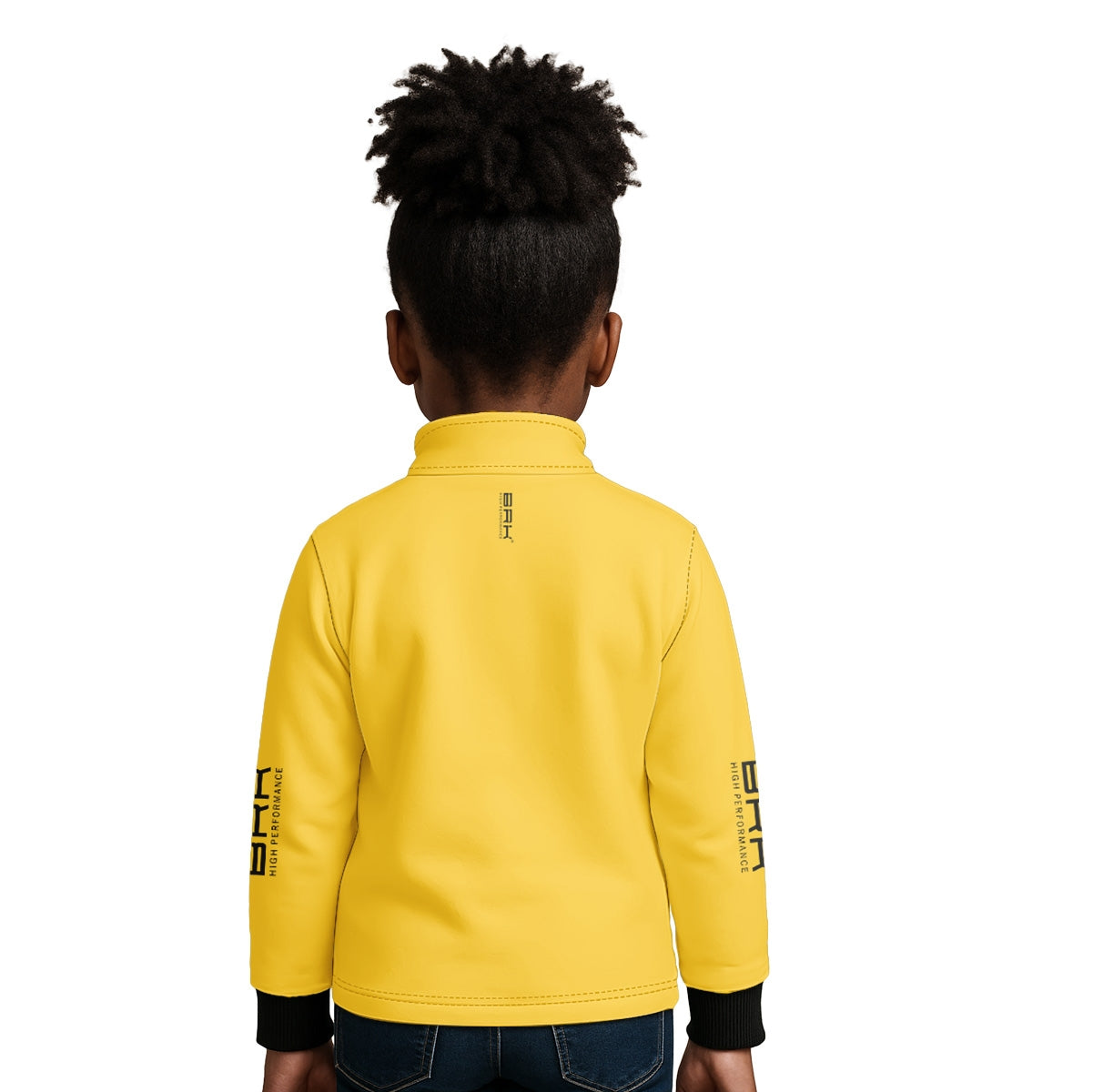 Camisa de Pesca Infantil Brk Básica Amarela com Proteção Solar UV50+