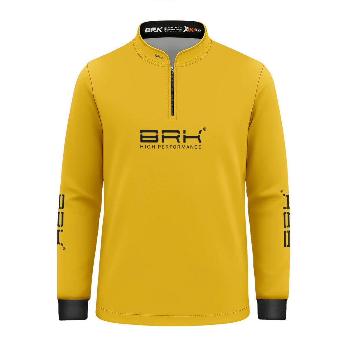 Camisa de Pesca Infantil Brk Básica Amarela com Proteção Solar UV50+