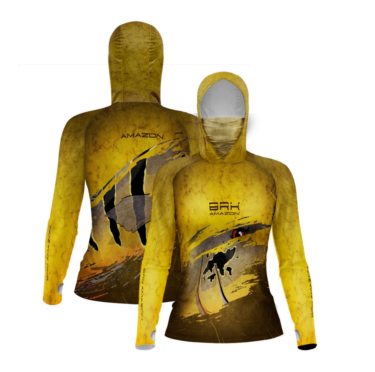 Camisa FusionX Brk Feminino Tucunaré Açu 2 com Capuz e Proteção UV50+