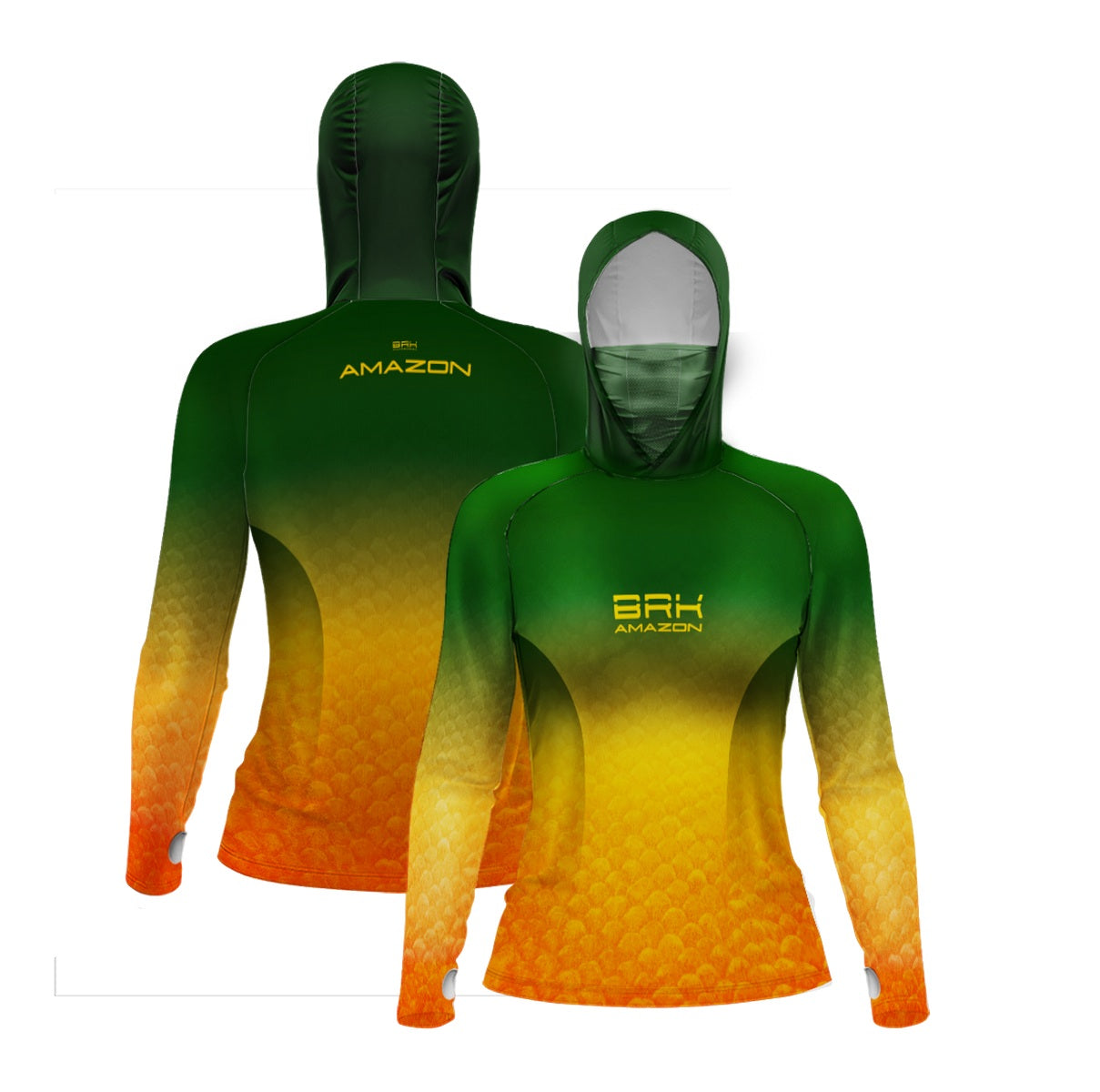 Camisa FusionX Brk Feminino Tucunaré Açu com Capuz e Proteção UV50+