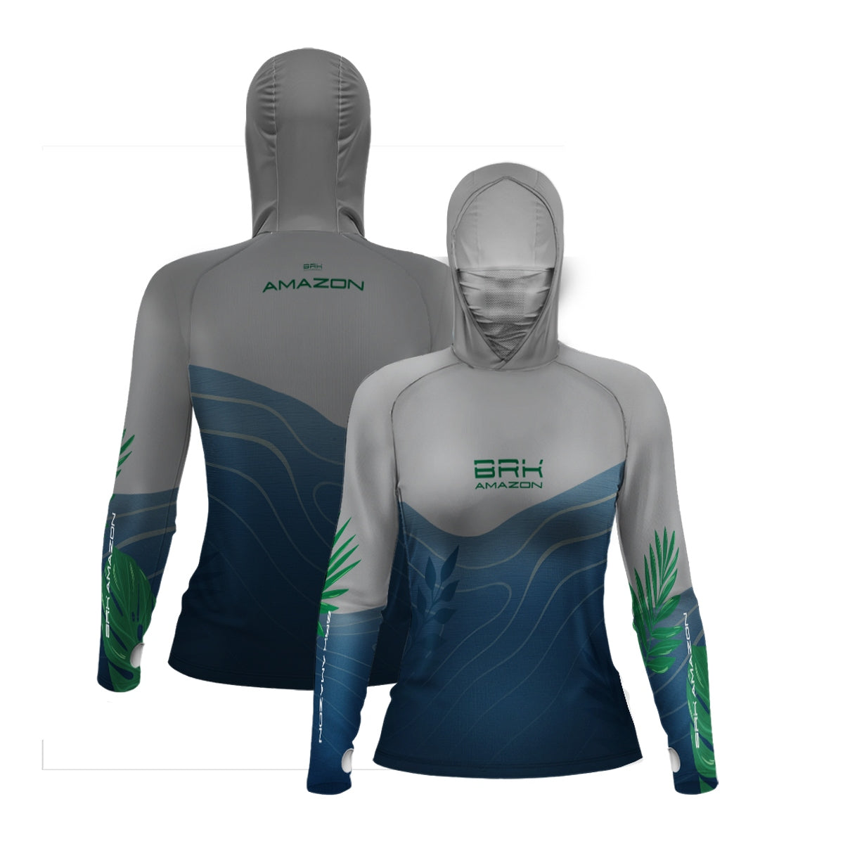 Camisa FusionX Brk Feminino Água Orgânica com Capuz e Proteção UV50+