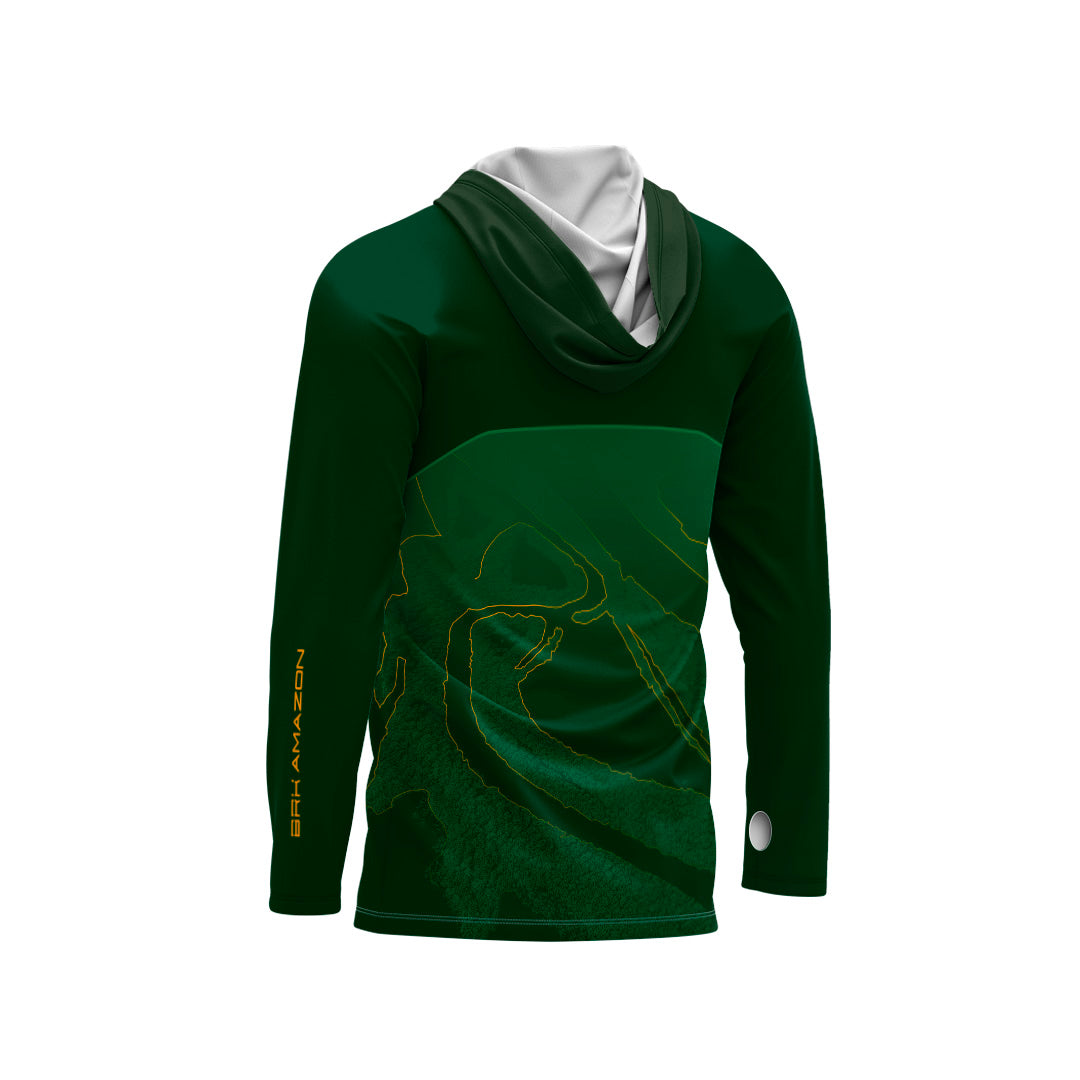 Camisa FusionX Brk Silhueta Rio Amazonas com Capuz e Proteção UV50+