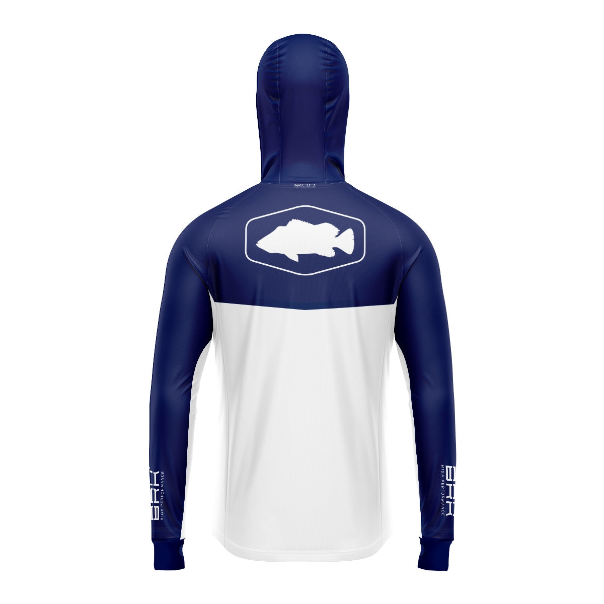 Camisa de Pesca Brk com Capuz Hybrid Blue Fishing com Proteção Solar UV50+