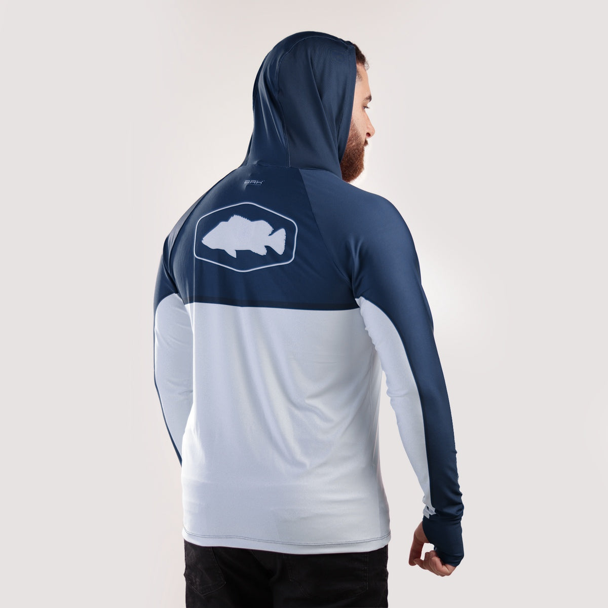 Camisa de Pesca Brk com Capuz Hybrid Blue Fishing com Proteção Solar UV50+