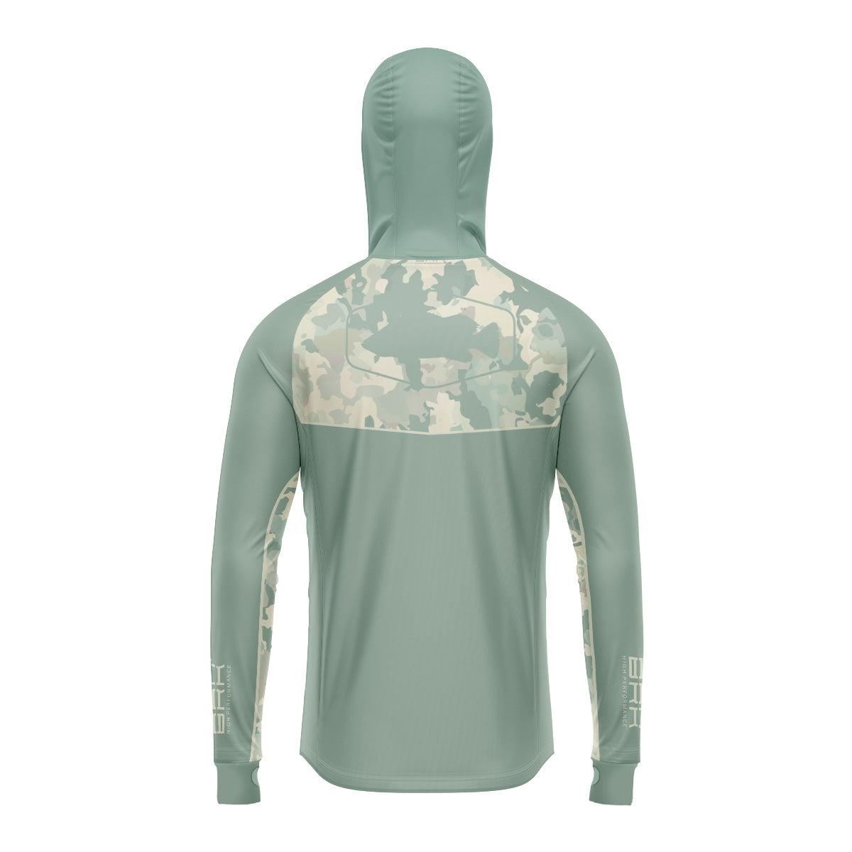 Camisa de Pesca Brk com Capuz Hybrid Camu Selva com Proteção Solar UV50+