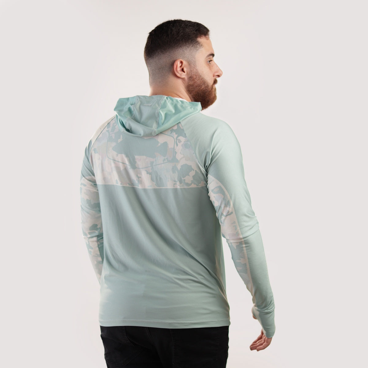 Camisa de Pesca Brk com Capuz Hybrid Camu Selva com Proteção Solar UV50+