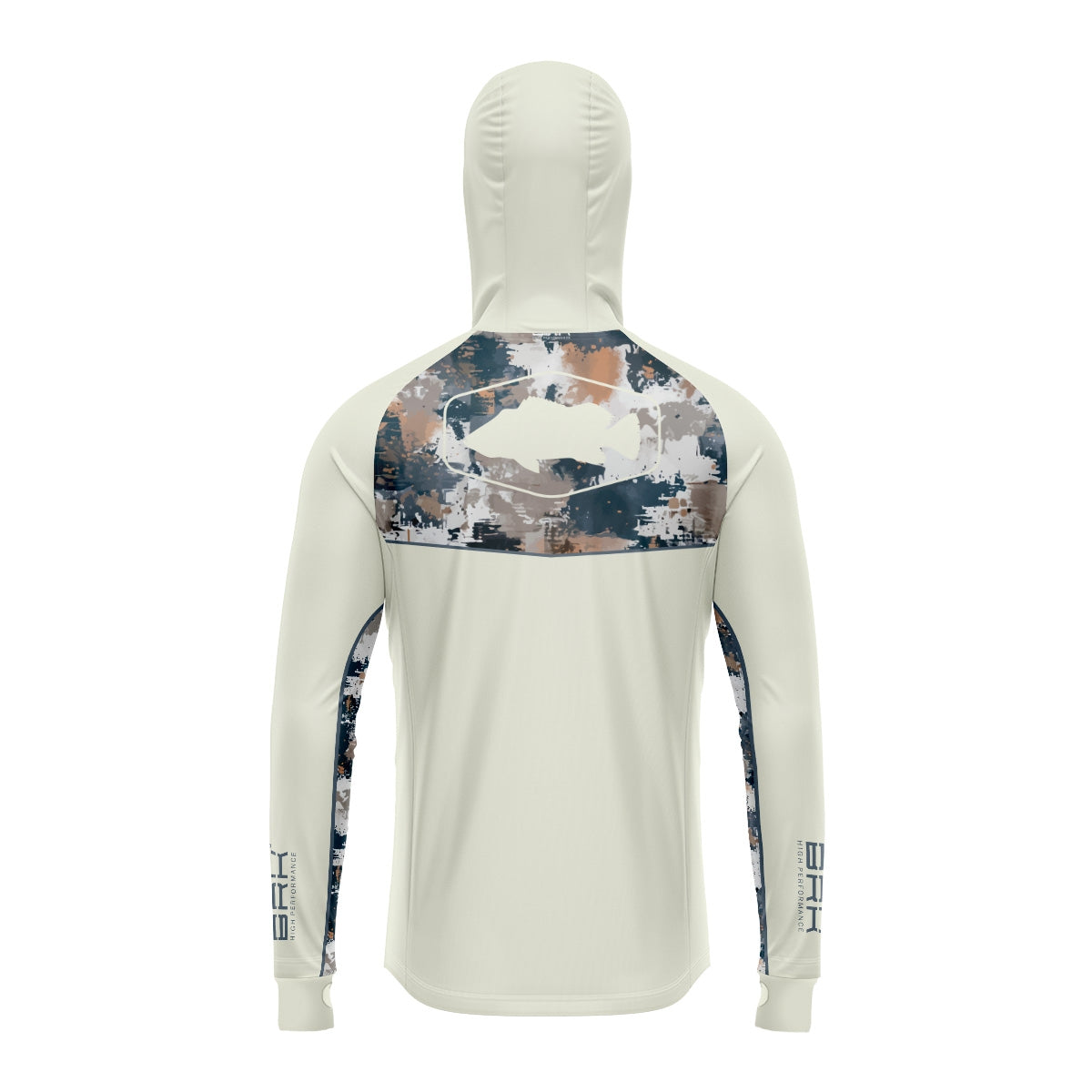 Camisa de Pesca Brk com Capuz Hybrid Camuflagem Fishing com Proteção Solar UV50+