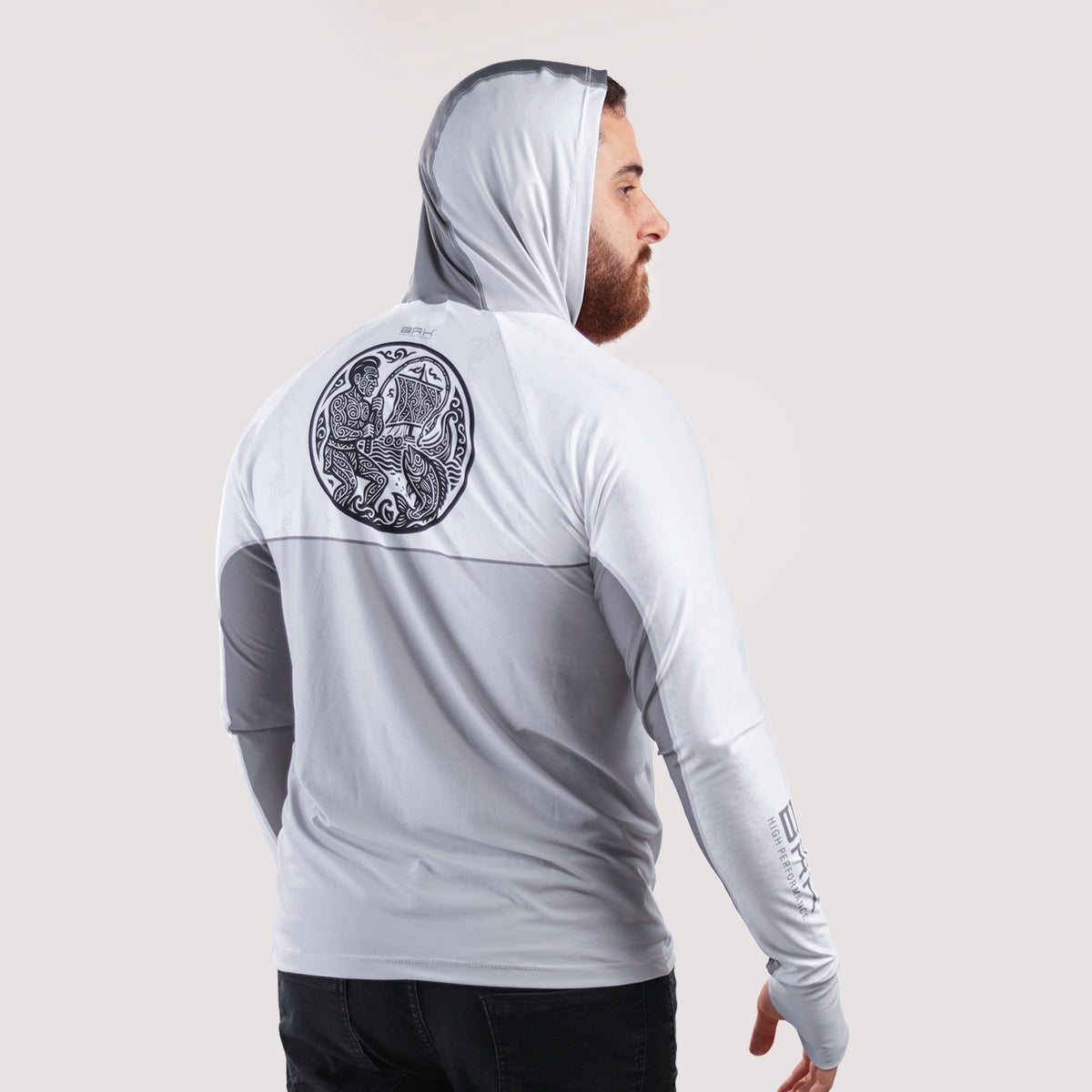 Camisa de Pesca Brk com Capuz Hybrid Maori Vicking com Proteção Solar UV50+