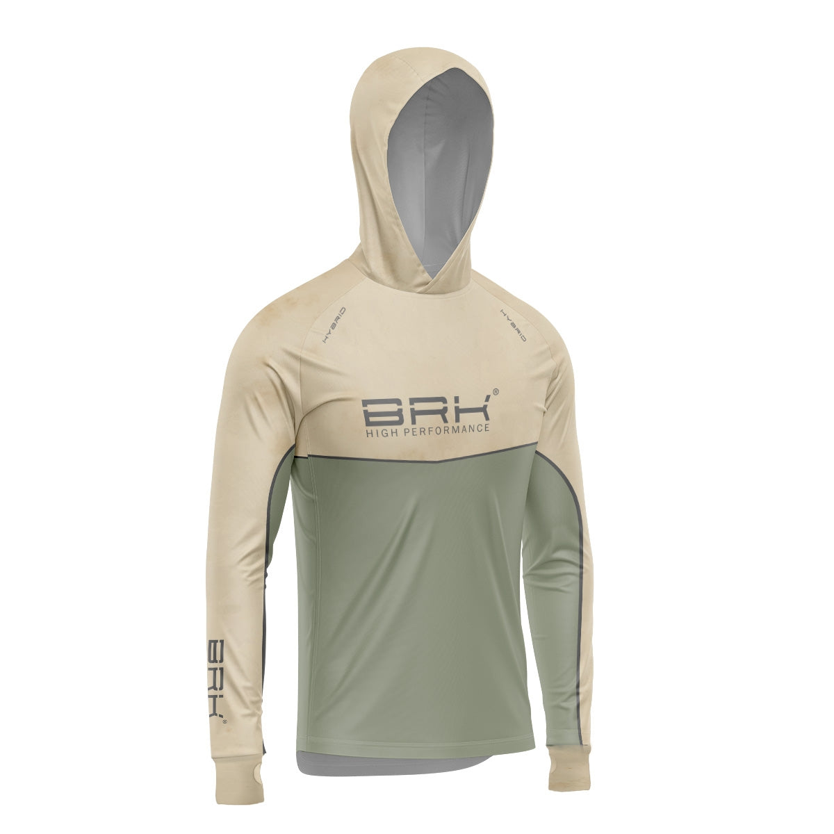 Camisa de Pesca Brk com Capuz Hybrid Luva Maps com Proteção Solar UV50+