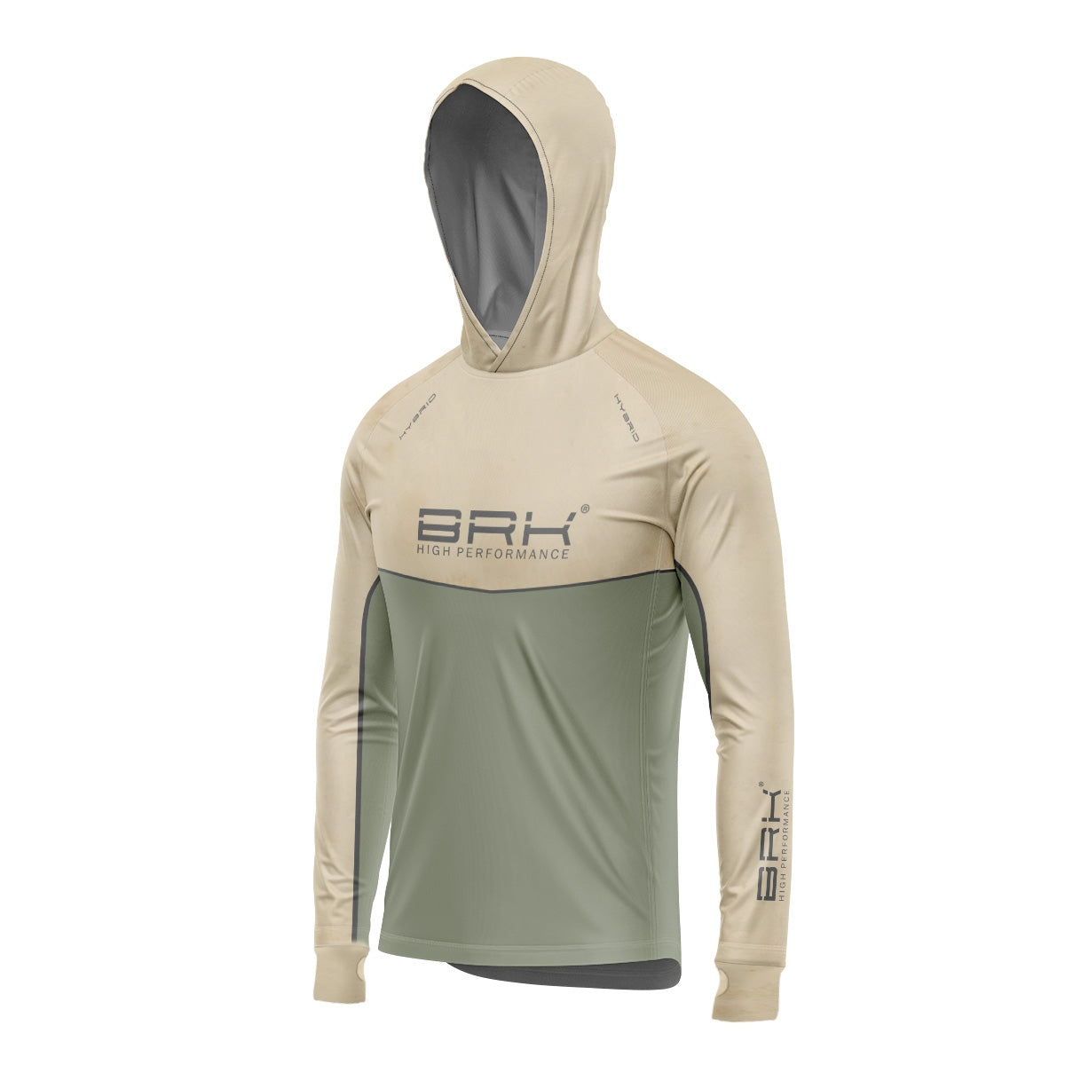 Camisa de Pesca Brk com Capuz Hybrid Luva Maps com Proteção Solar UV50+