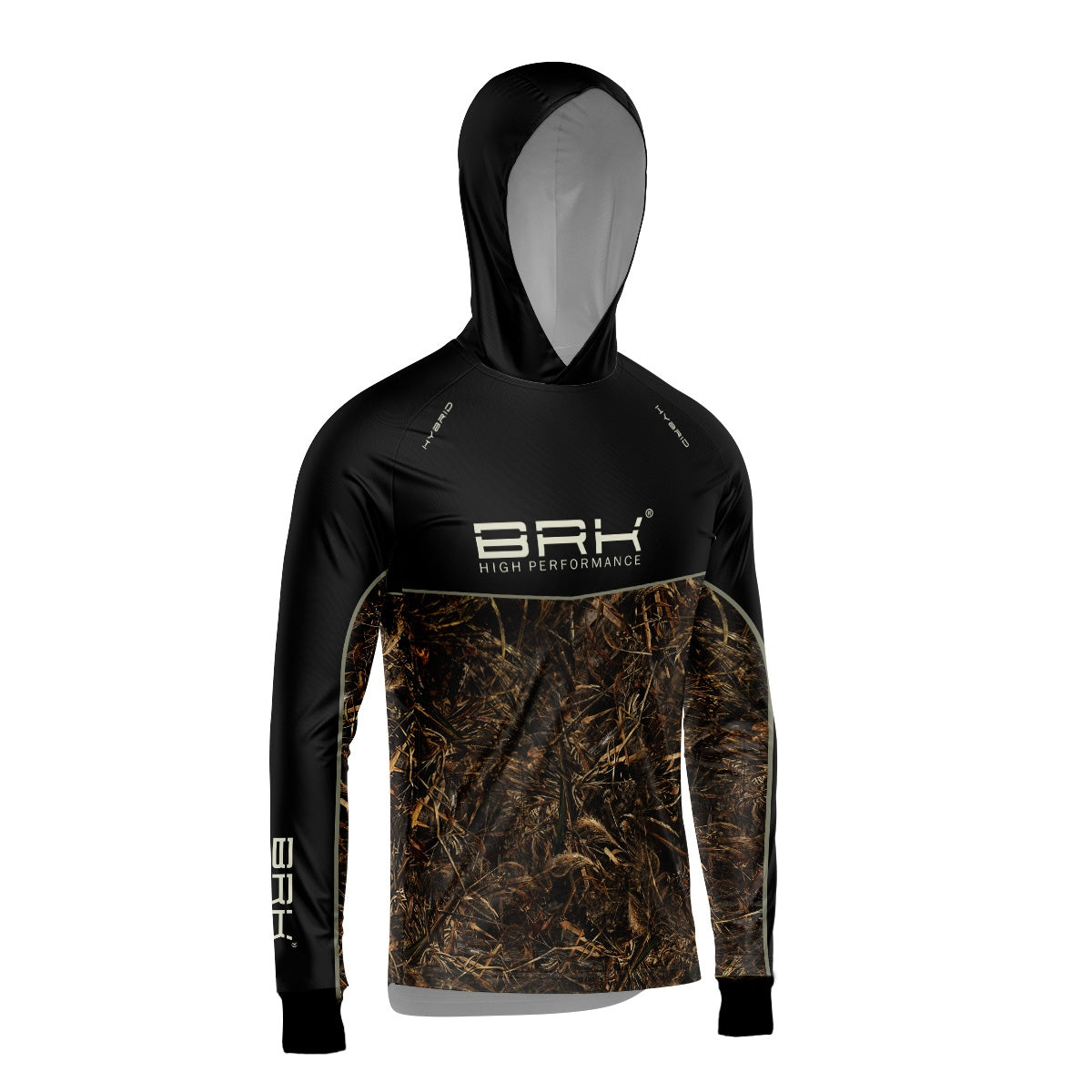 Camisa de Pesca Brk com Capuz Hybrid No Bait No Fishing com Proteção Solar UV50+