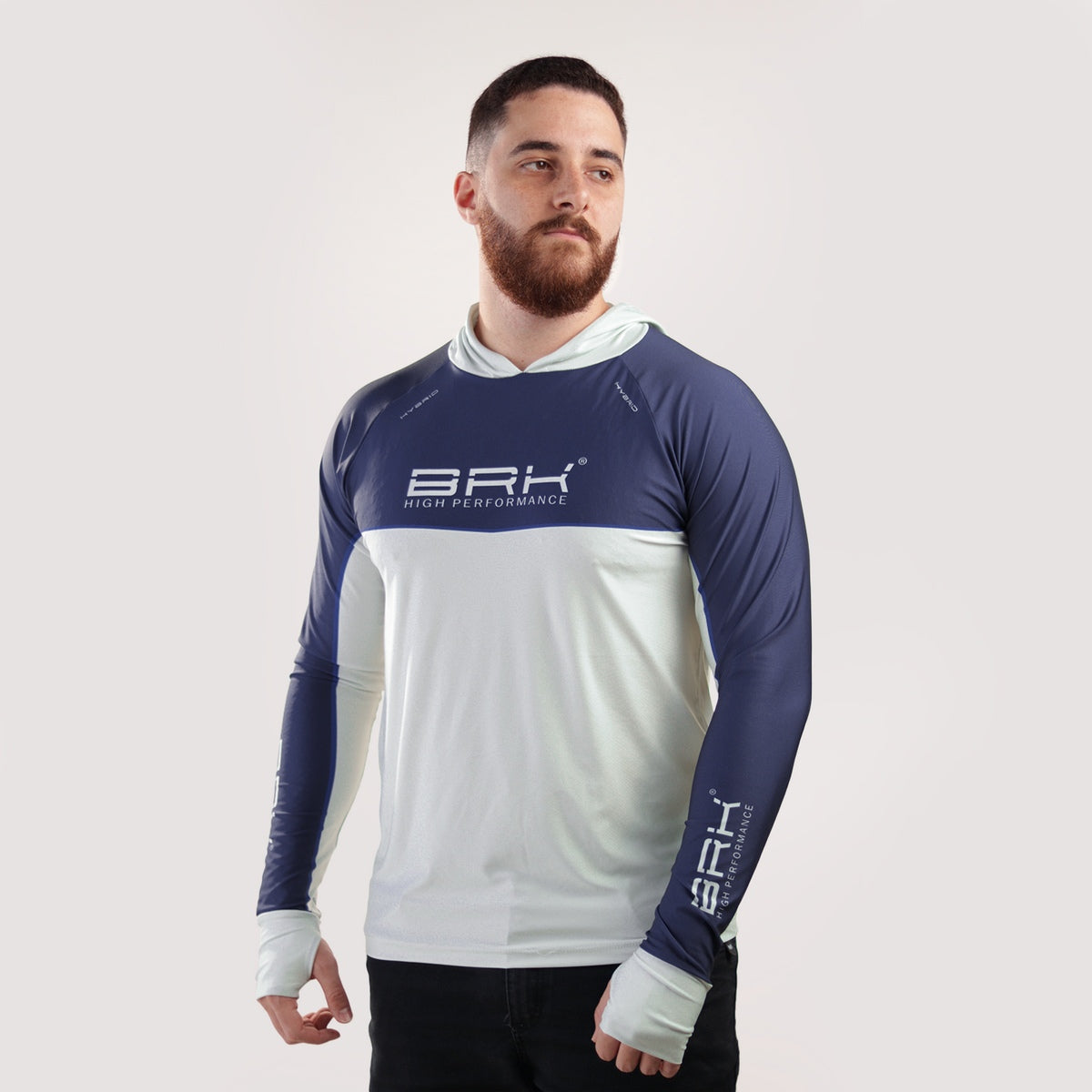 Camisa de Pesca Brk com Capuz Hybrid Off Shore com Proteção Solar UV50+