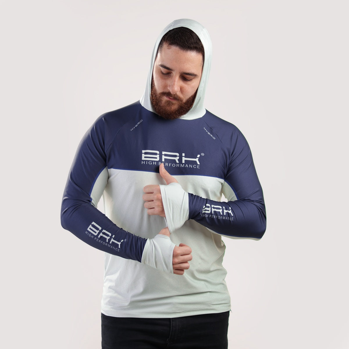 Camisa de Pesca Brk com Capuz Hybrid Off Shore com Proteção Solar UV50+