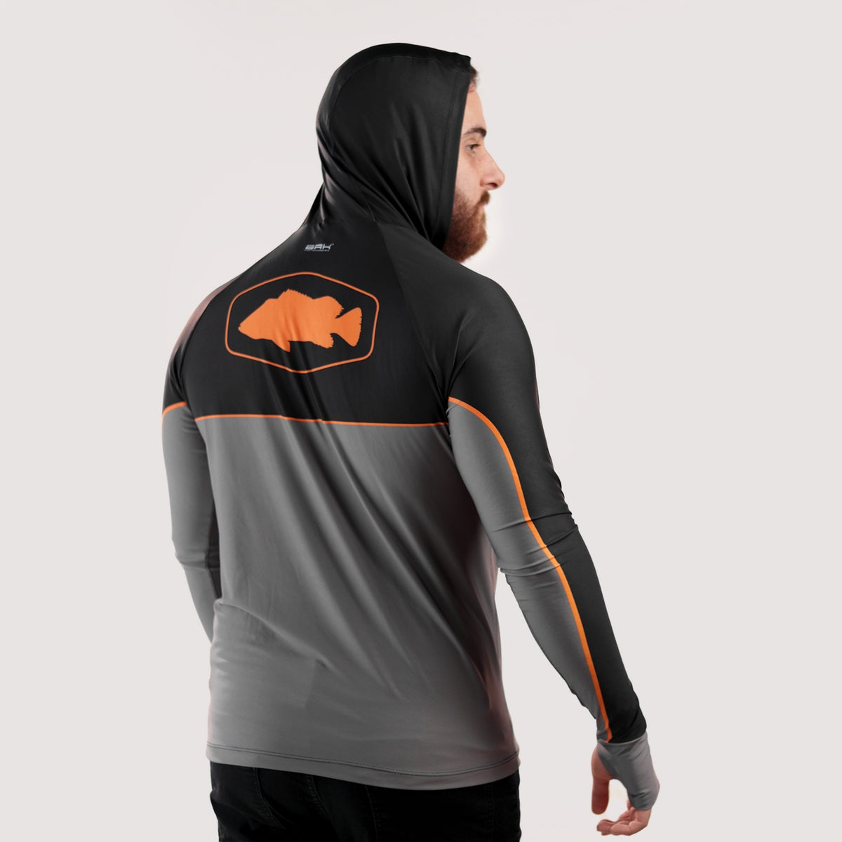 Camisa de Pesca Brk com Capuz Hybrid Real Preto Black Fishing com Proteção Solar UV50+