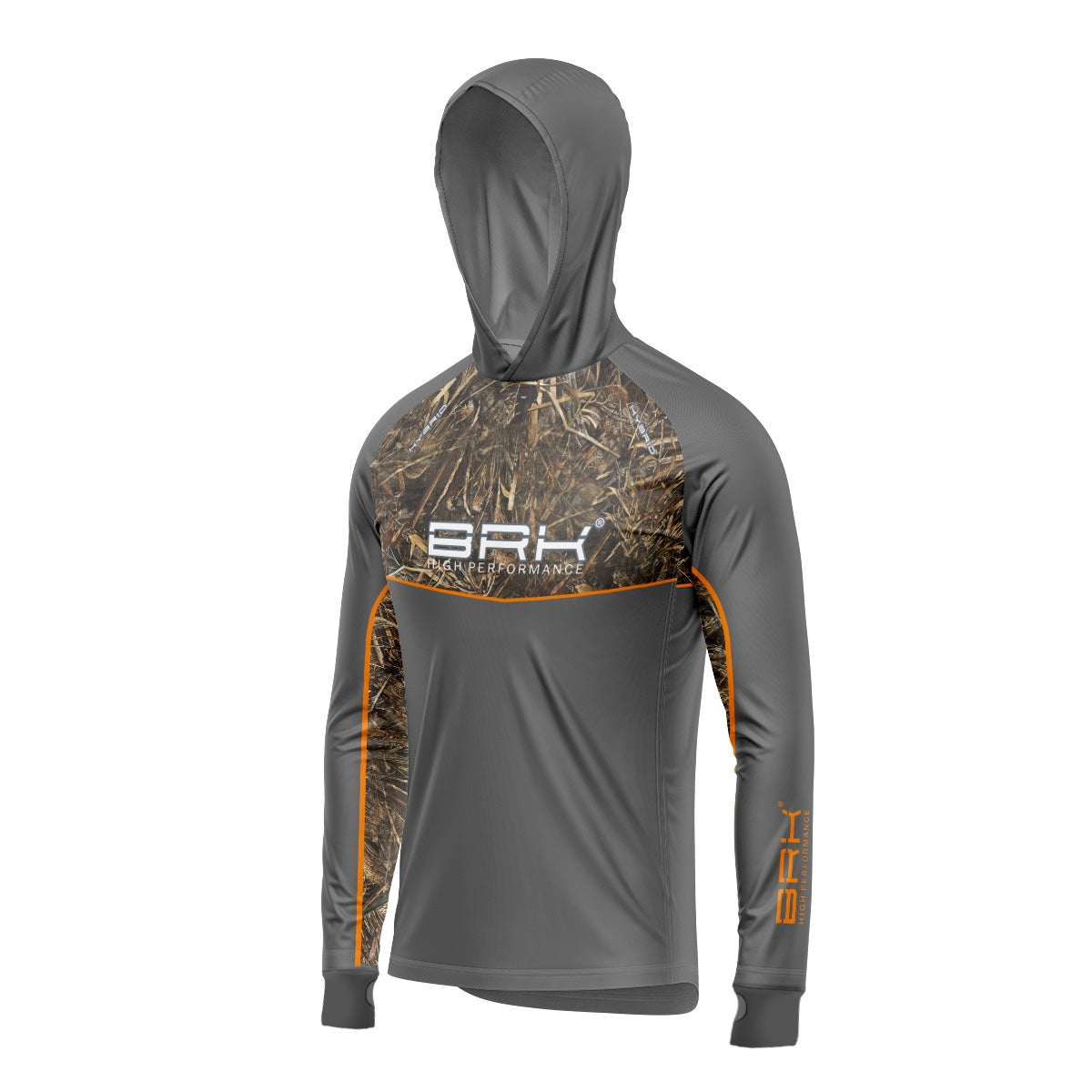 Camisa de Pesca Brk com Capuz Hybrid Real Tree Fishing com Proteção Solar UV50+