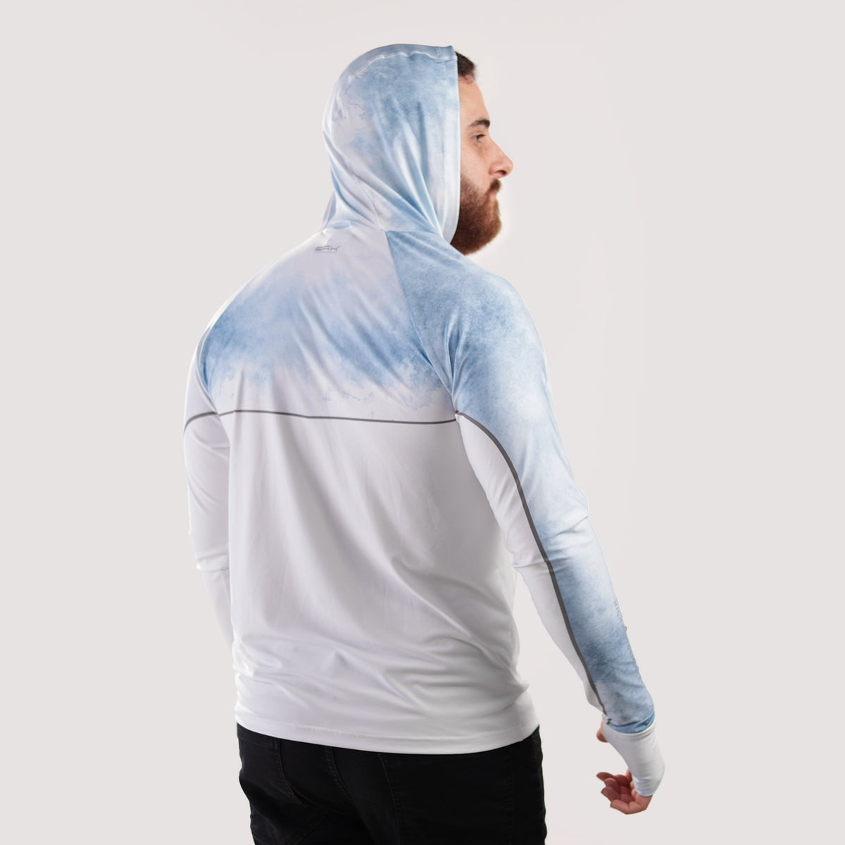 Camisa de Pesca Brk com Capuz Hybrid Snow com Proteção Solar UV50+