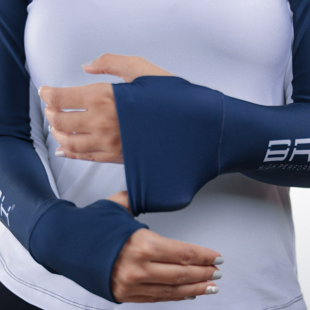 Camisa de Pesca Feminina Brk com Capuz Hybrid Blue Fishing com Proteção Solar UV50+