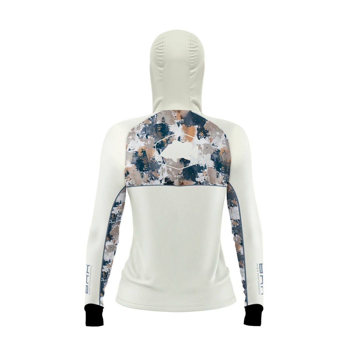 Camisa de Pesca Feminina Brk com Capuz Hybrid Camuflagem Fishing com Proteção Solar UV50+