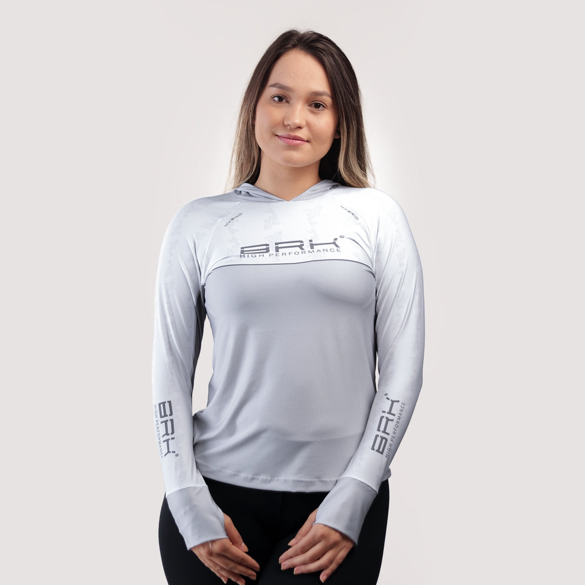 Camisa de Pesca Feminina Brk com Capuz Hybrid Maori Vicking com Proteção Solar UV50+
