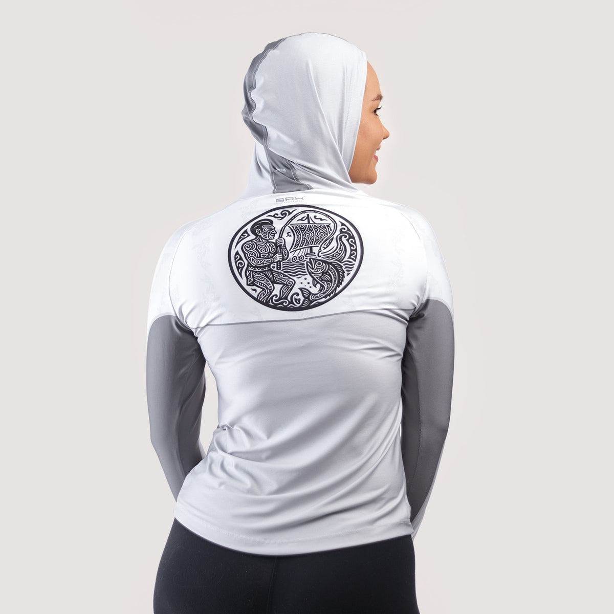 Camisa de Pesca Feminina Brk com Capuz Hybrid Maori Vicking com Proteção Solar UV50+