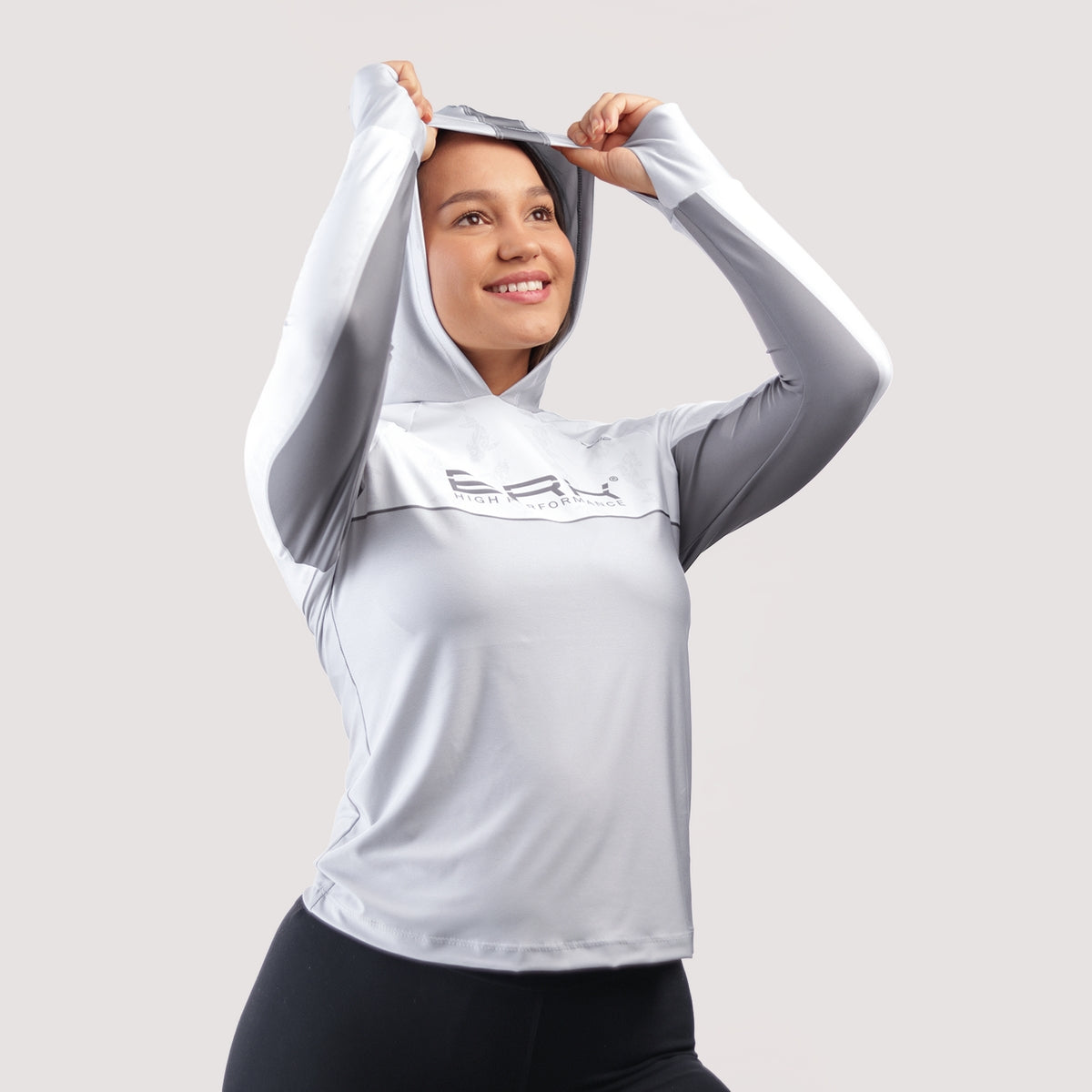Camisa de Pesca Feminina Brk com Capuz Hybrid Maori Vicking com Proteção Solar UV50+