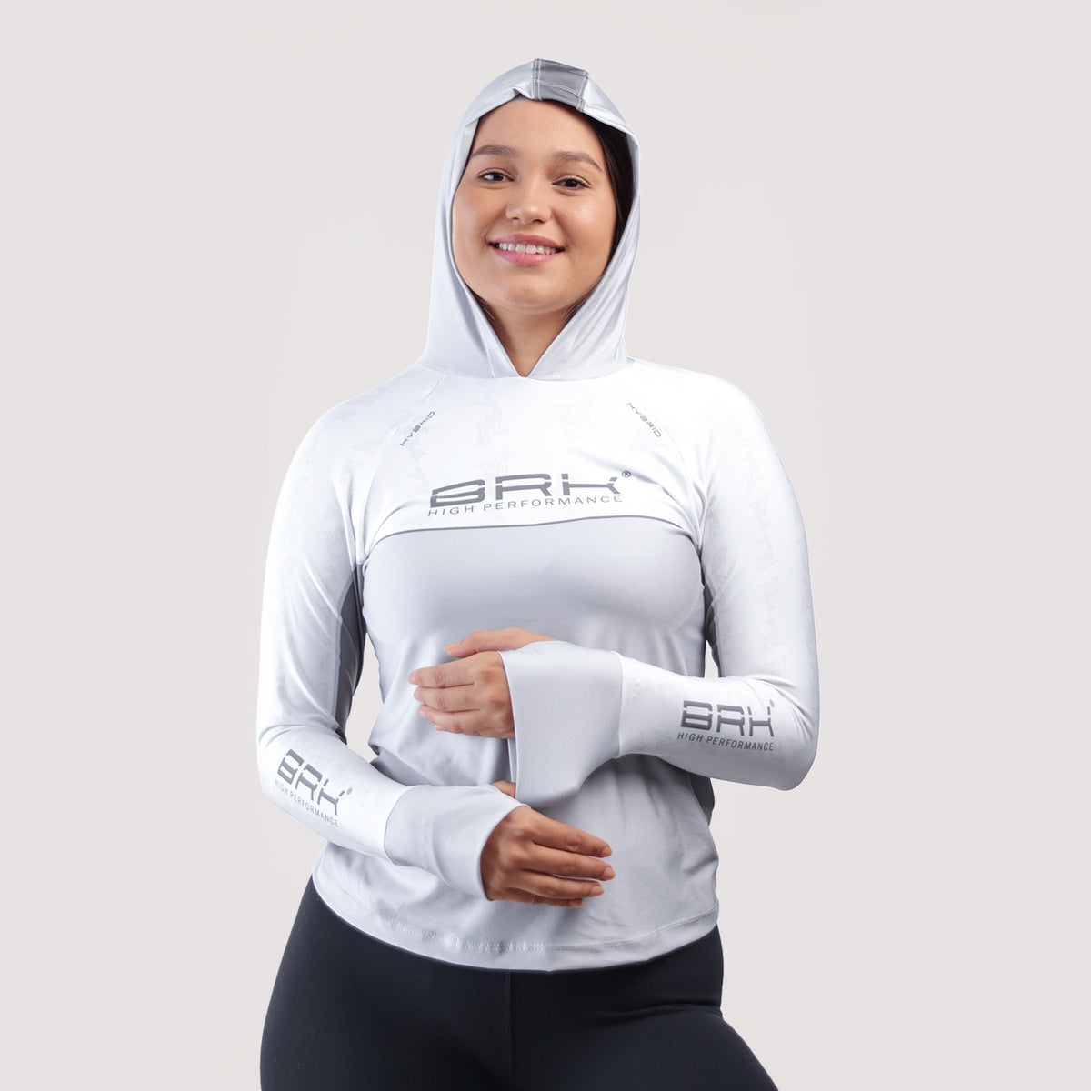 Camisa de Pesca Feminina Brk com Capuz Hybrid Maori Vicking com Proteção Solar UV50+