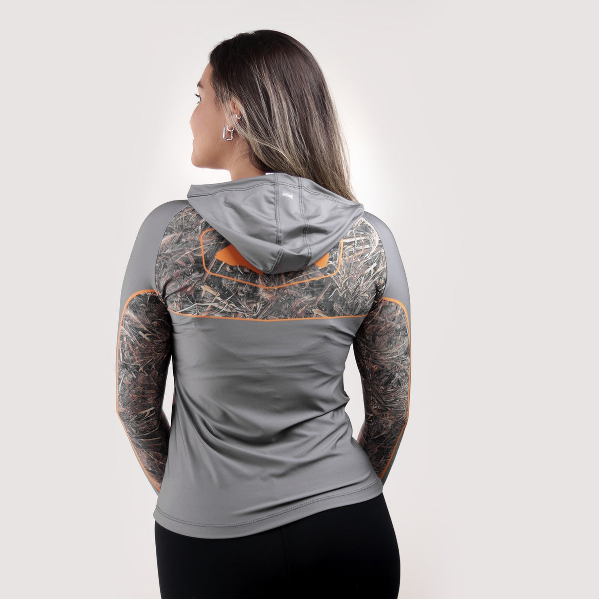 Camisa de Pesca Feminina Brk com Capuz Hybrid Real Tree Fishing com Proteção Solar UV50+