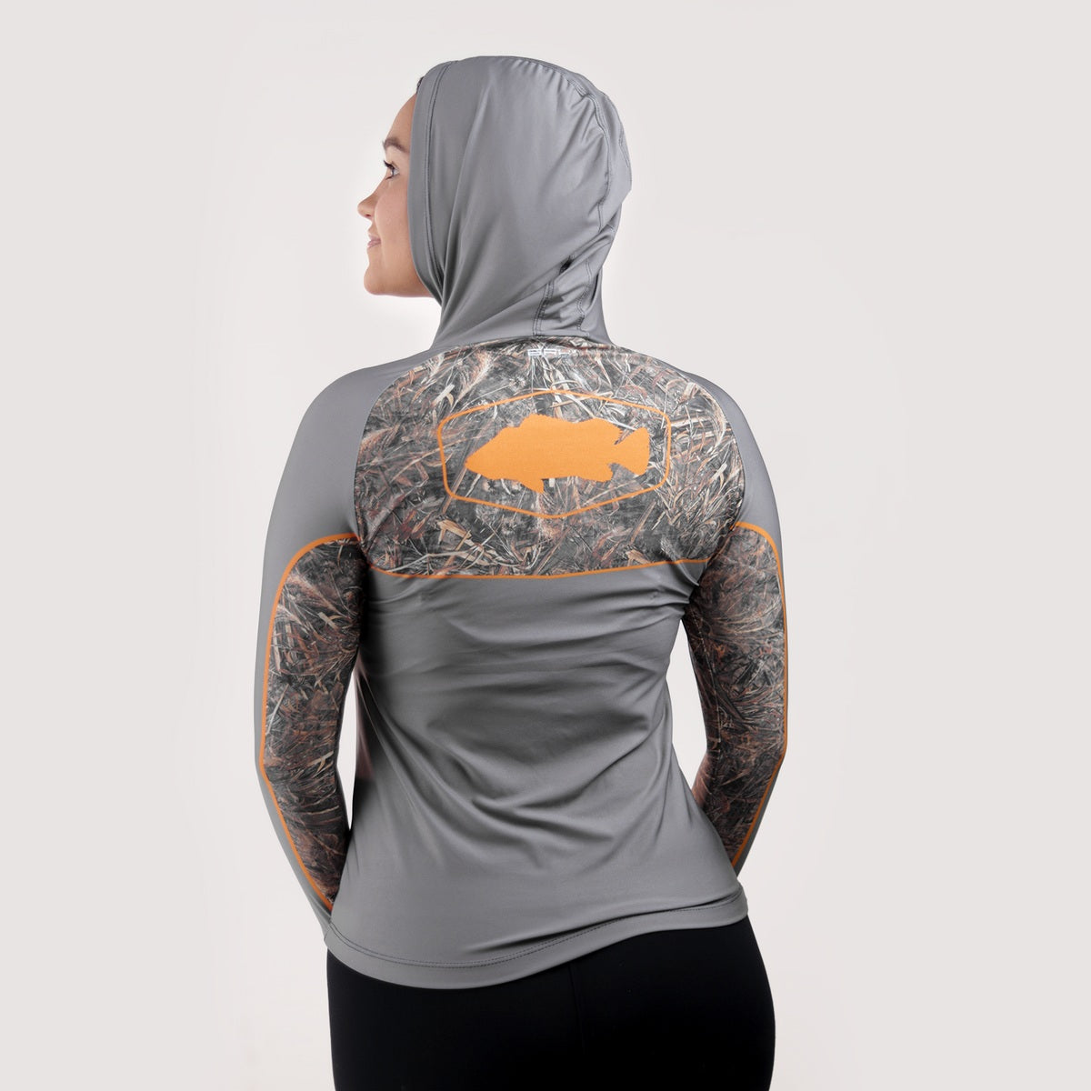 Camisa de Pesca Feminina Brk com Capuz Hybrid Real Tree Fishing com Proteção Solar UV50+