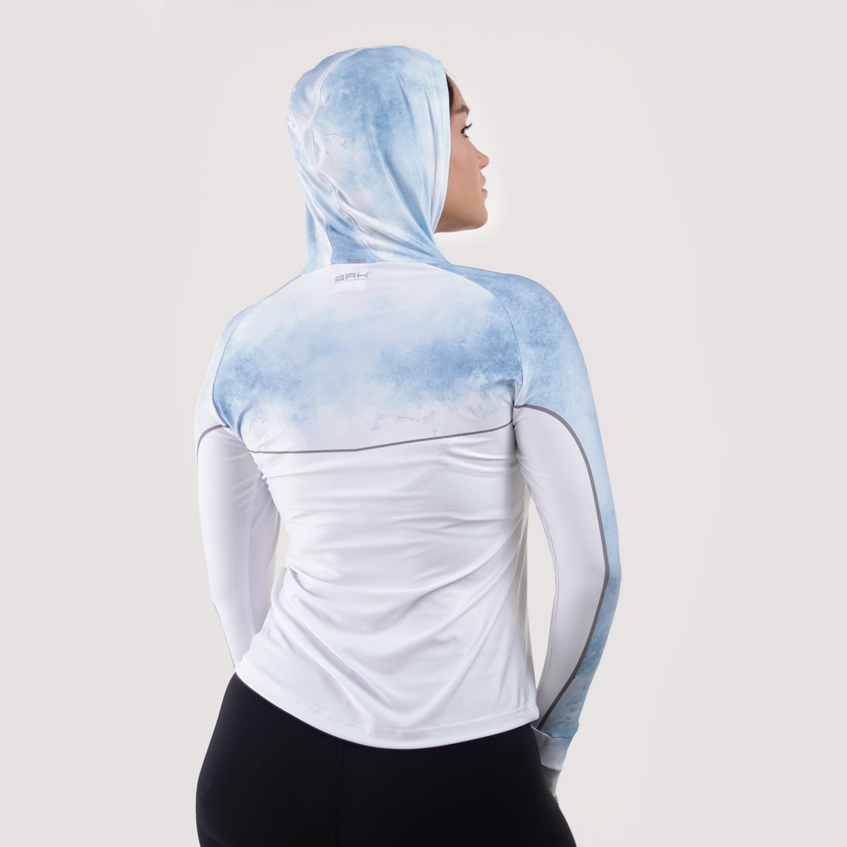 Camisa de Pesca Feminina Brk com Capuz Hybrid Snow com Proteção Solar UV50+