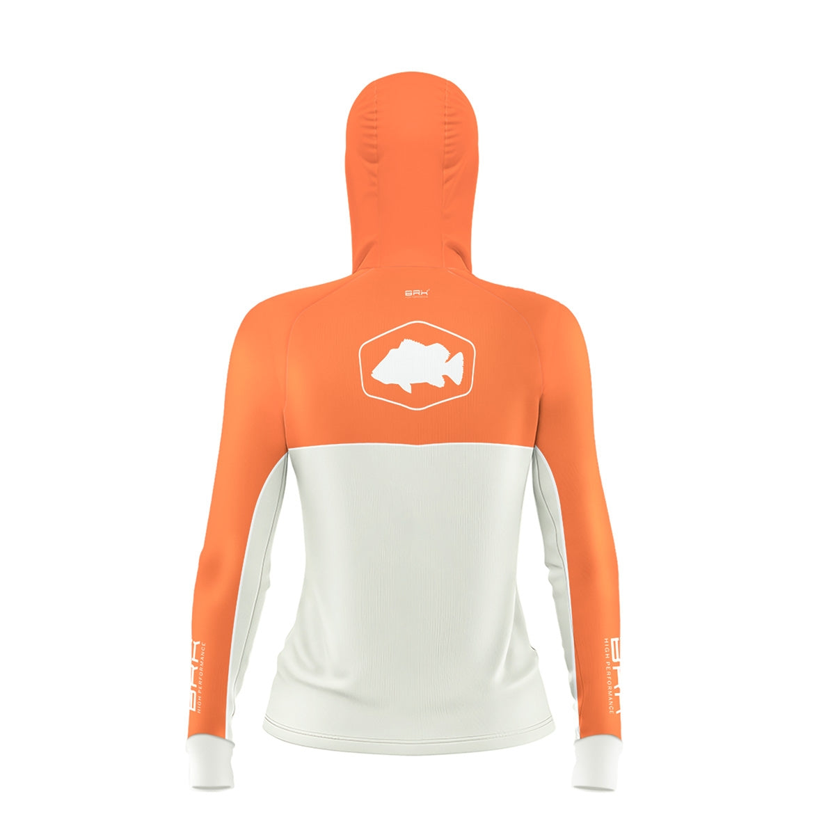 Camisa de Pesca Feminina Brk com Capuz Hybrid Laranja com Proteção Solar UV50+