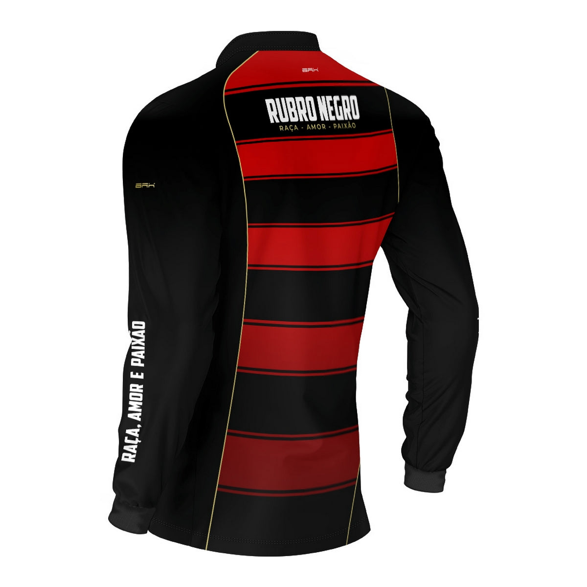 Camisa Brk Rubro Negro Vermelho e Preto com Proteção UV50