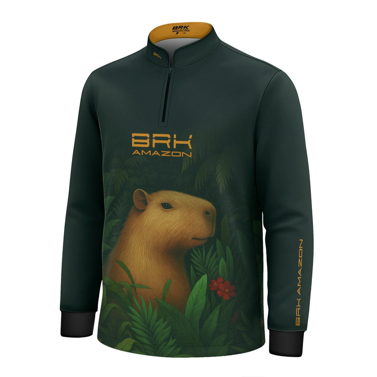 Camisa de Pesca Infantil Brk Amazon Capivara com Proteção UV50