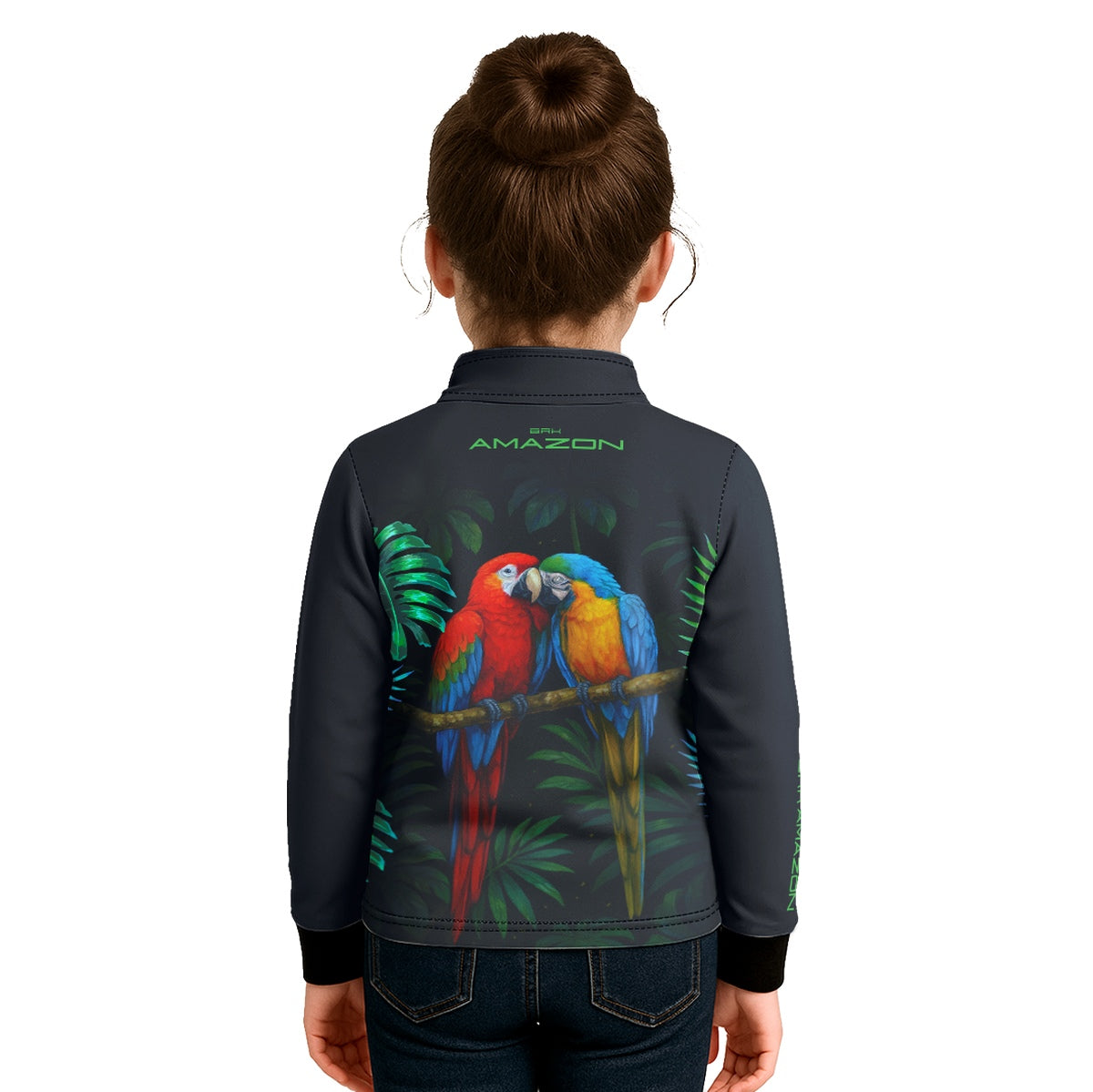 Camisa de Pesca Infantil Brk Amazon Casal de Araras com Proteção UV50