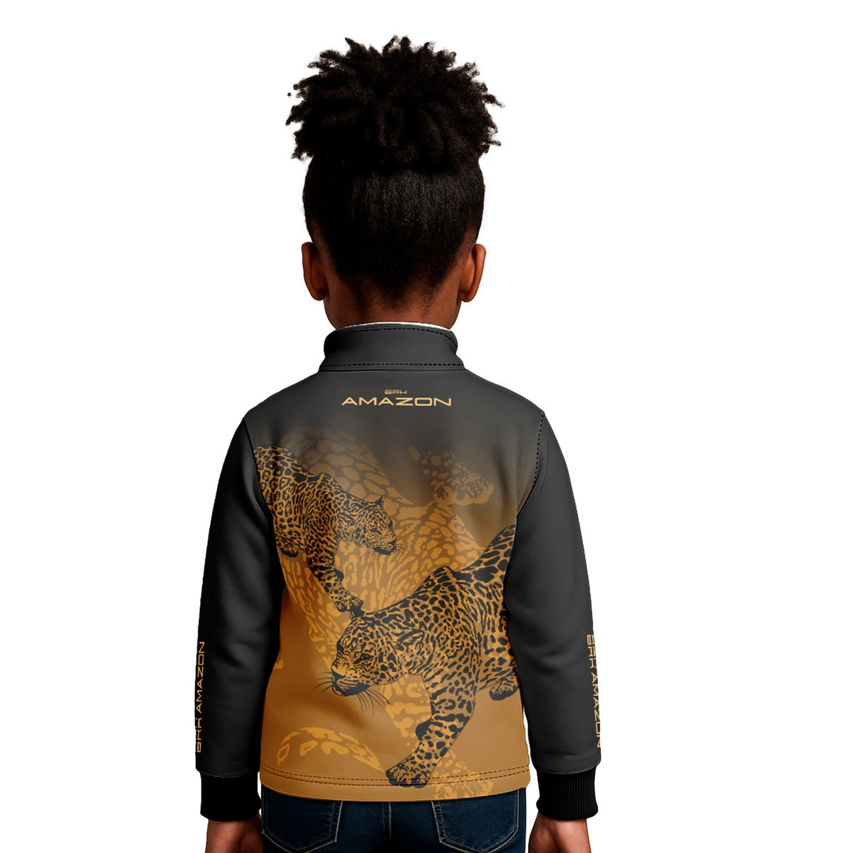 Camisa de Pesca Infantil Brk Amazon Onça com Proteção UV50
