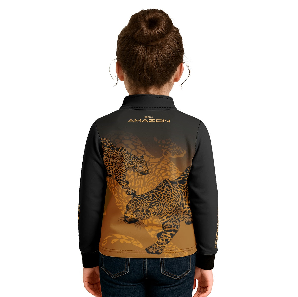 Camisa de Pesca Infantil Brk Amazon Onça com Proteção UV50