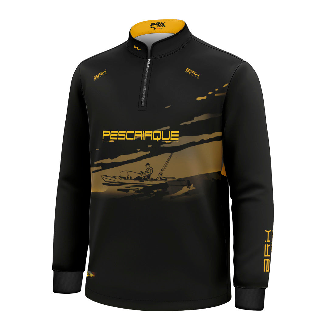 Camisa de Pesca Infantil Brk Pescaiaque com Proteção Solar UV50+