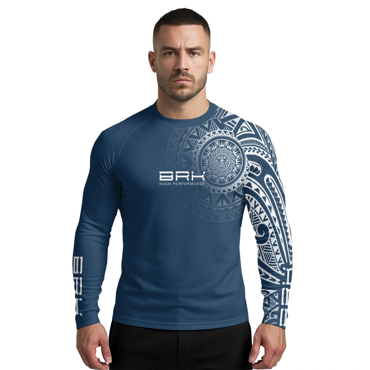 Camisa UV50 Segunda Pele Brk Maori Design Azul Marinho