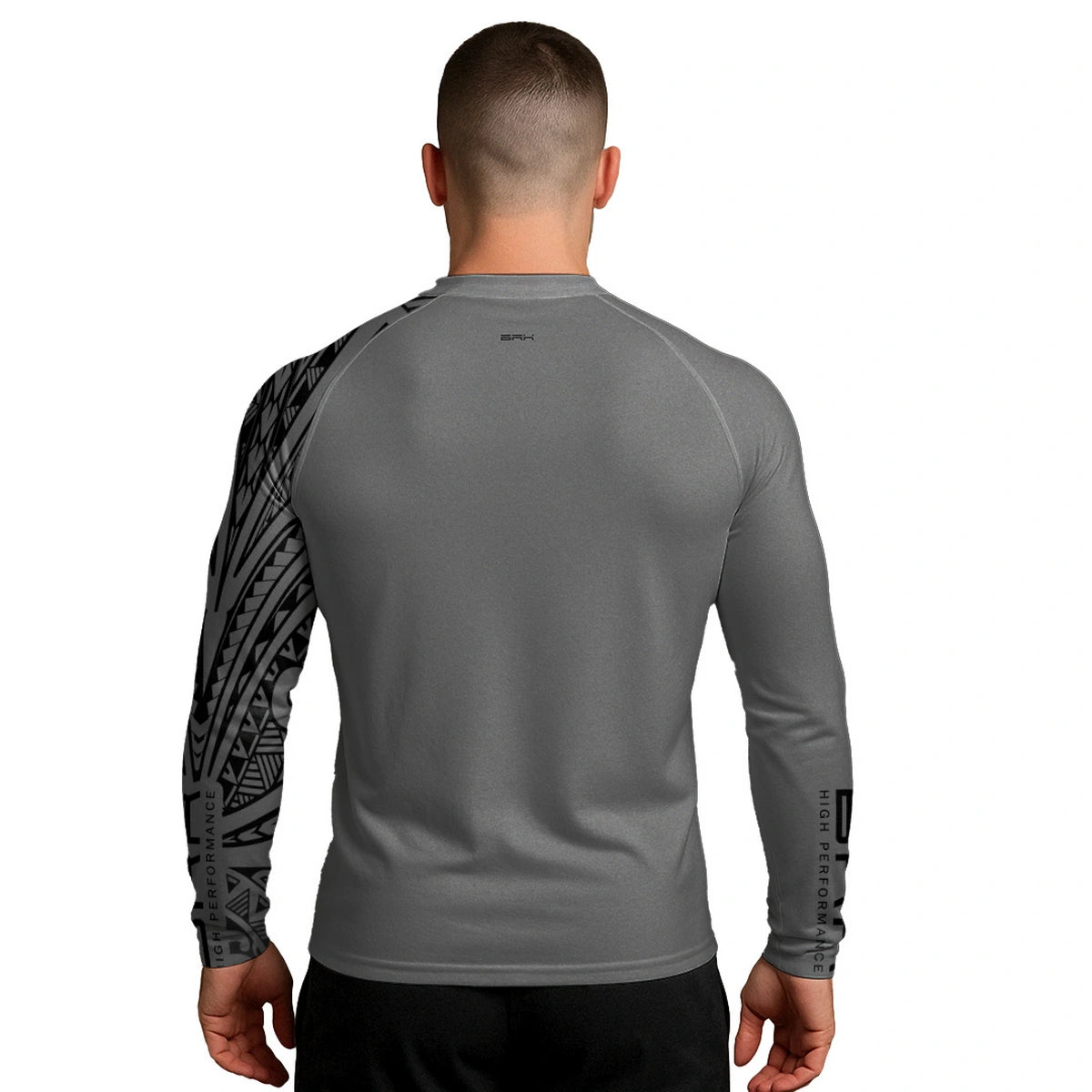 Camisa UV50 Segunda Pele Brk Maori Design Cinza e Preto