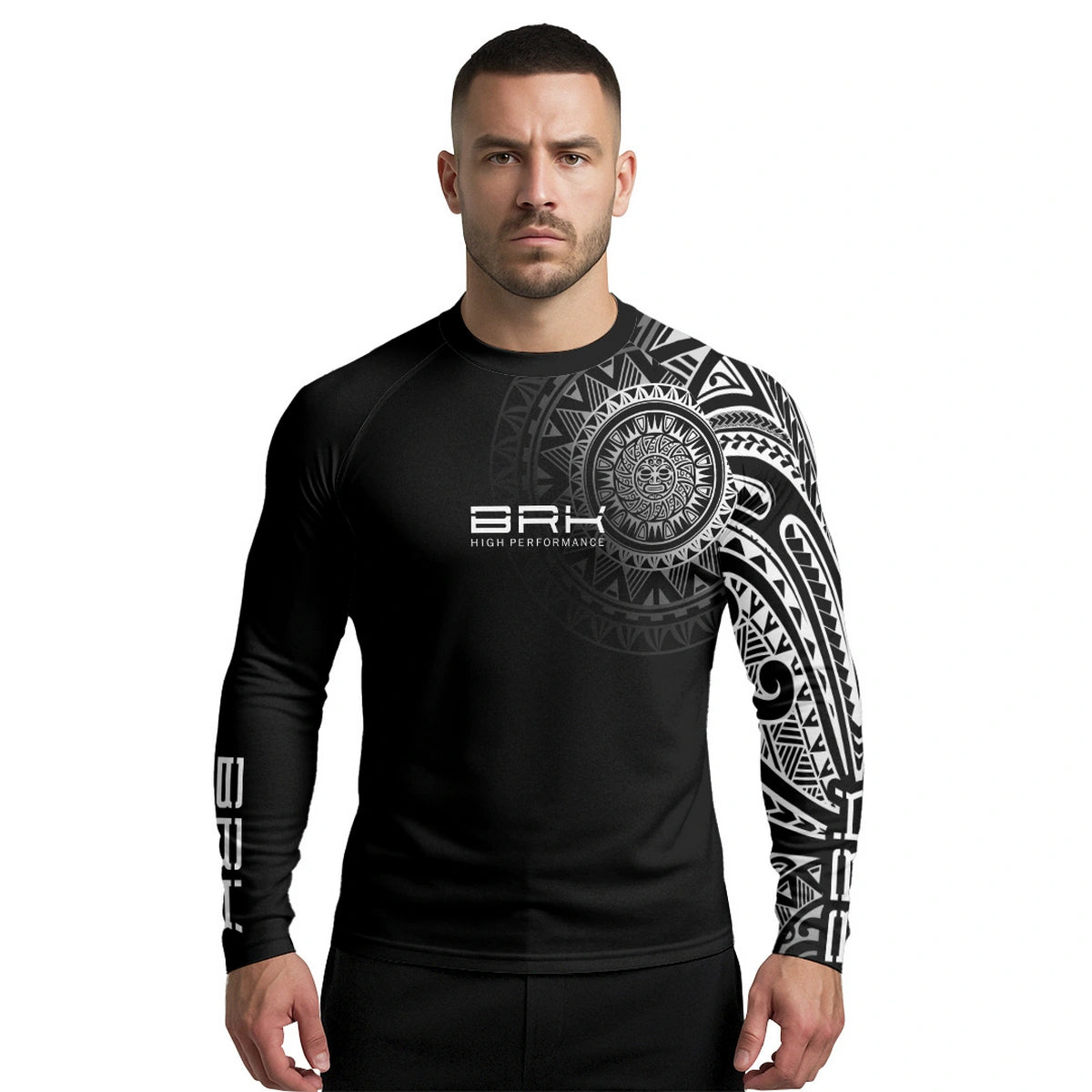 Camisa UV50 Segunda Pele Brk Maori Preto e Branco