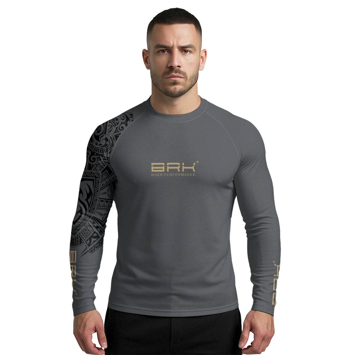 Camisa UV50 Segunda Pele Brk Maori Sport Cinza