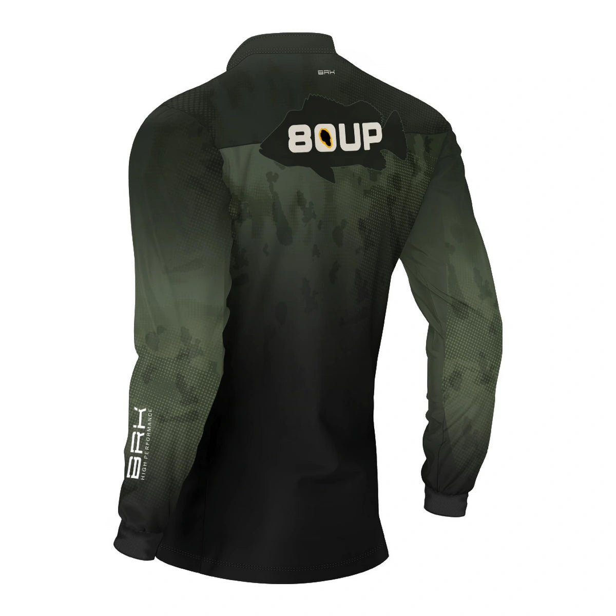 Camisa de Pesca Brk 80UP Verde com Proteção UV50