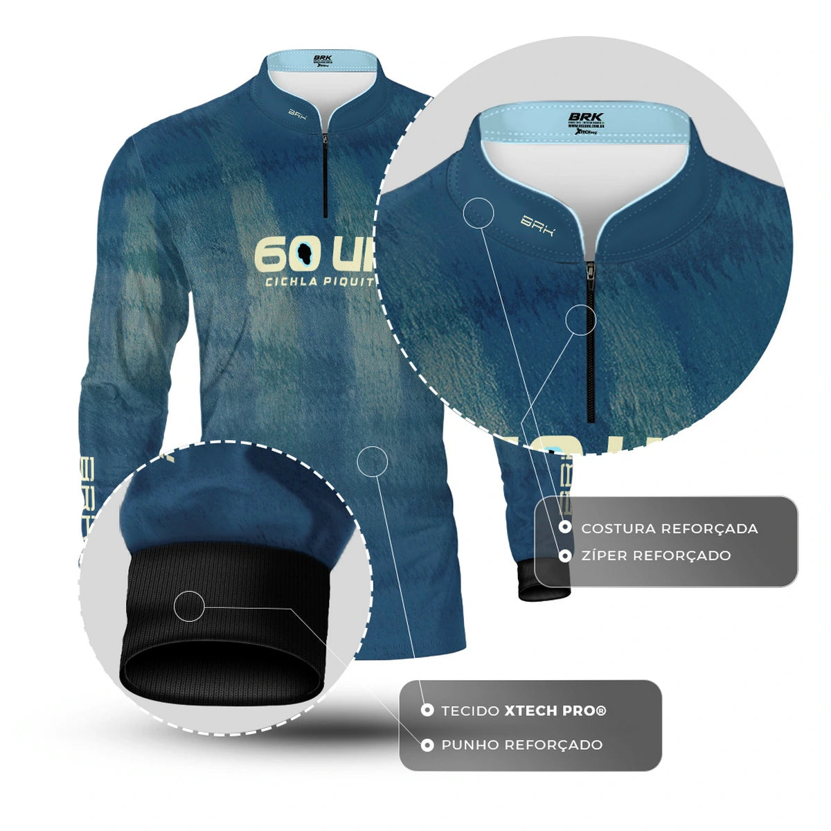 Camisa de Pesca Brk 60UP Tucunaré com Proteção UV50