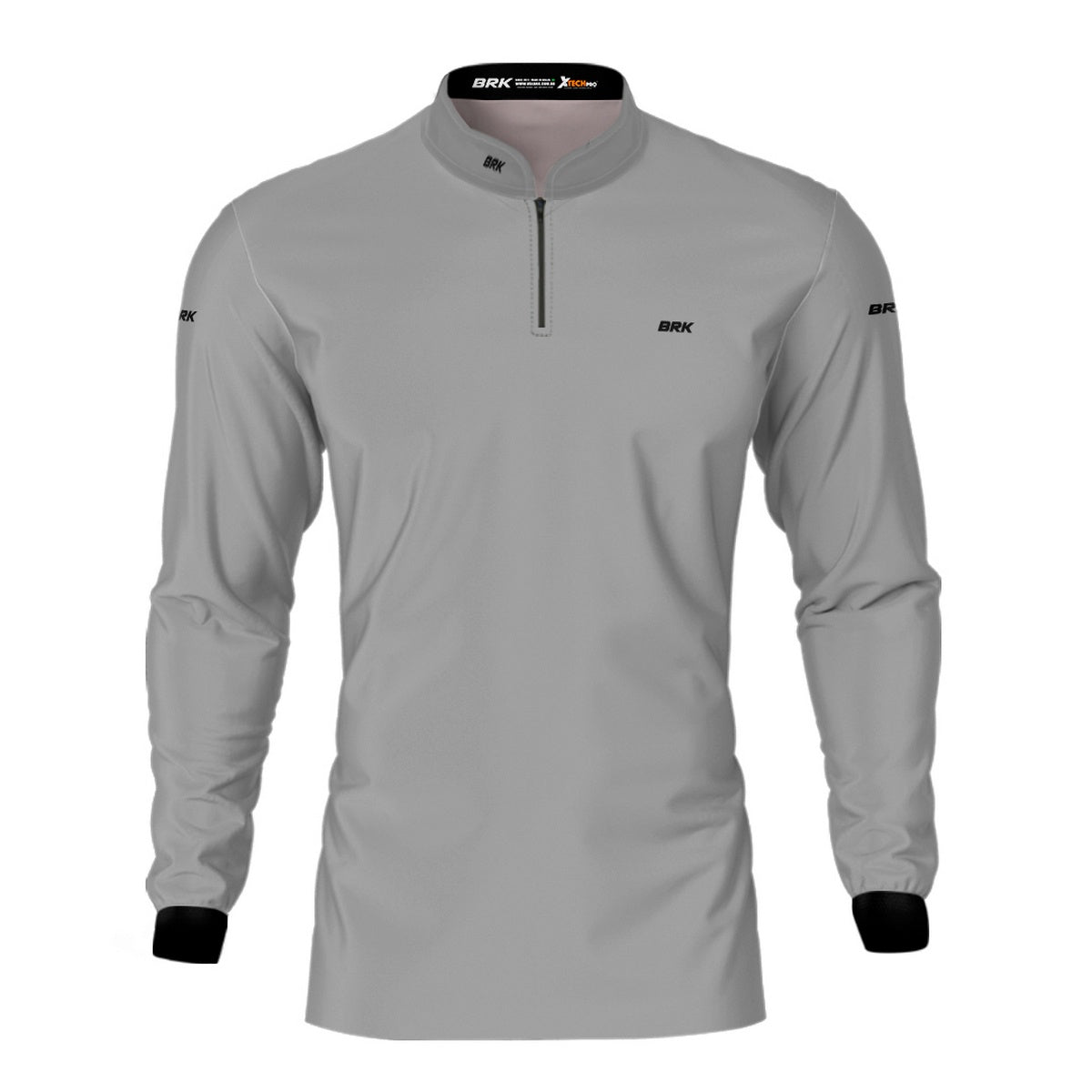 Camisa de Motociclismo Agro Brk Básica Cinza Claro com Proteção Solar UV50+