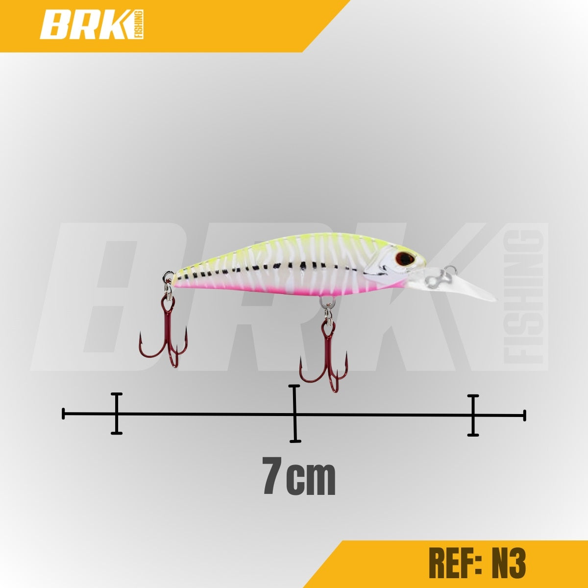 Isca Artificial Marine Sports Raptor Shad 70 Meia-Água