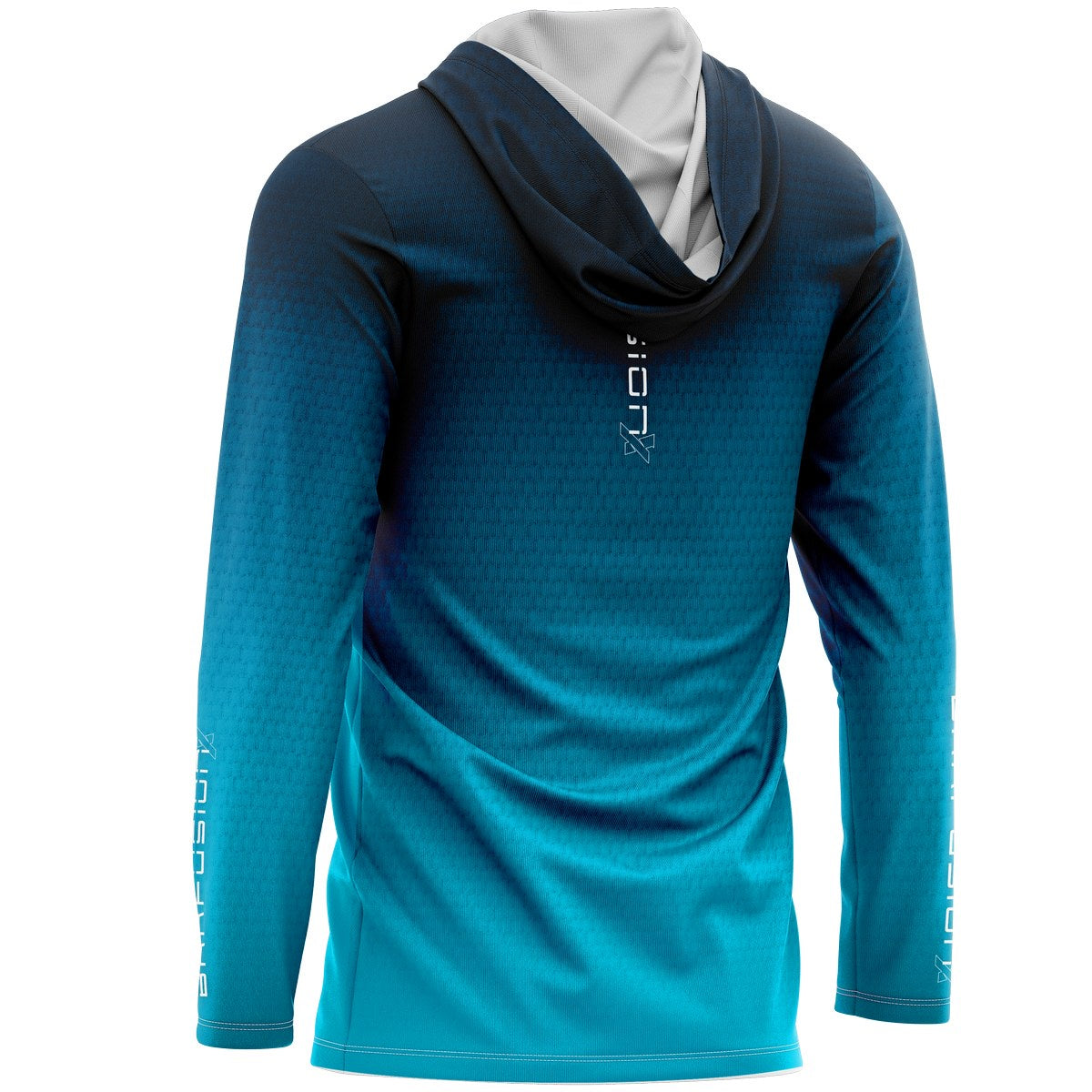 Camisa FusionX Brk Clean Azul Escuro com Capuz e Proteção UV50+